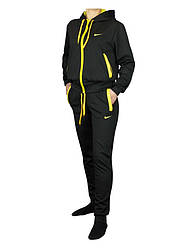 Чорний спортивний костюм з кольоровим декором