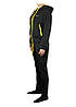 Чорний спортивний костюм з кольоровим декором, фото 2