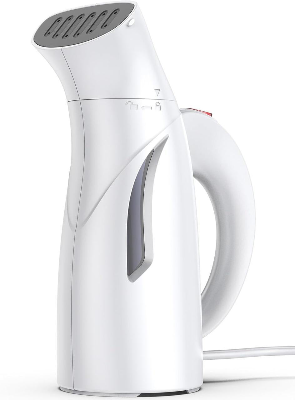 Ручний відпарювач для одягу LM-1609S. 150 мл, 1000 Вт, швидке нагрівання, білий, фото 1