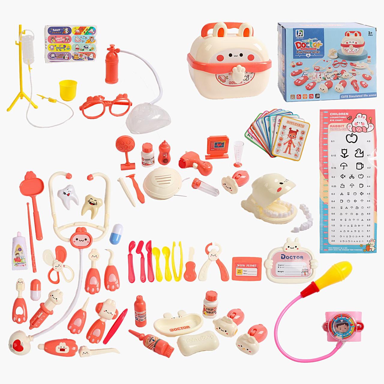 Набір лікаря 769 L (36/2) стетоскоп, звук серцебиття, підсвічування, 2 термометри, ліхтарик, молоточок, медичне приладдя,