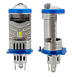 Світлодіодні LED міні лінзи H4 KELVIN 60W 12V 6000K 8000Lm лампи з лінзою, фото 2