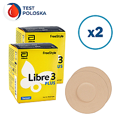 Сенсор FreeStyle Libre 3 Plus (Фристайл Лібре 3 Плюс) 2 уп. і 2 тейпи в комплекті