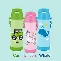 Термос дитячий з силіконовою трубочкою 350 мл.1640-35