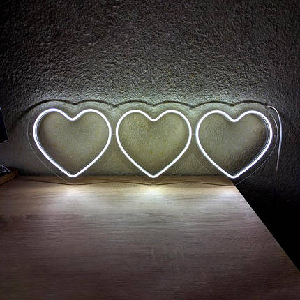 Неоновий світильник Три Серця 750х250 acr-n000106, фото 1