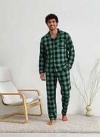 Піжама фланелева чоловіча Зелена