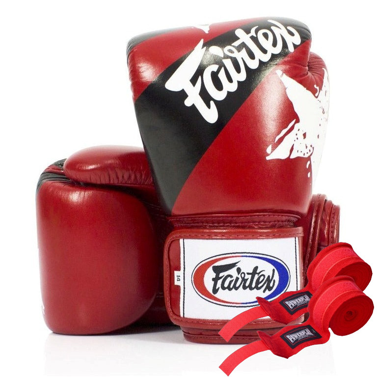 Боксерські рукавиці Fairtex BGV1 Nation Print Red 14 унцій, фото 1