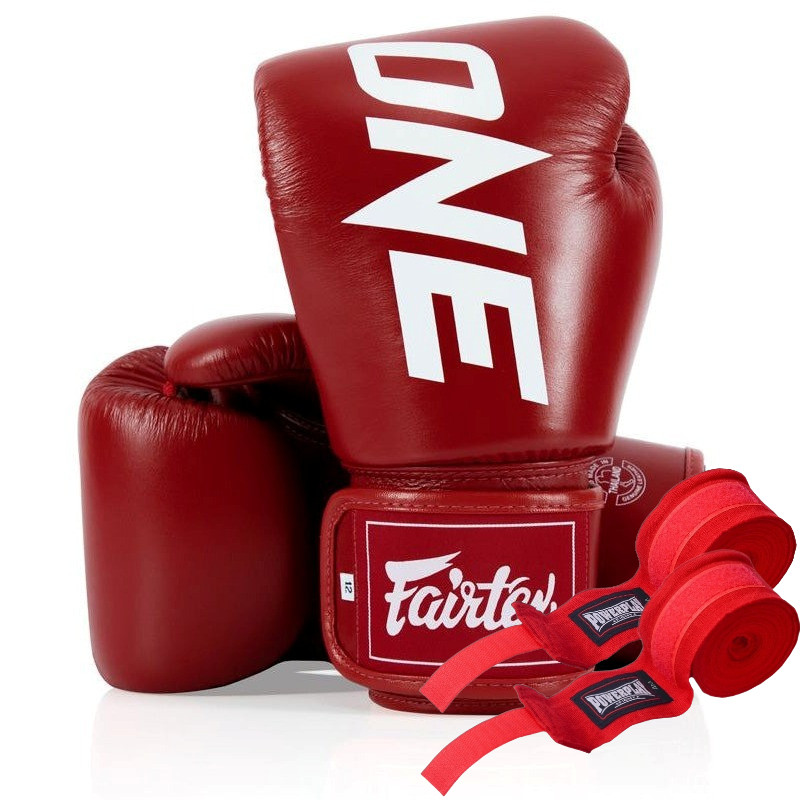 Боксерські рукавиці Fairtex BGV1-ONE (натуральна шкіра) Red 12 унцій