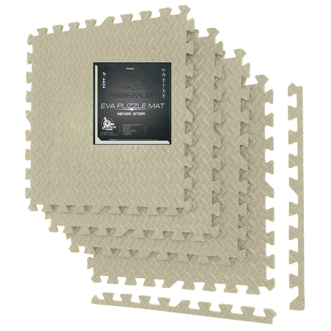 Мат-пазл (ластівчин хвіст) PowerPlay EVA Puzzle Mat 120 x 120 x 1.2 cм Оливковий