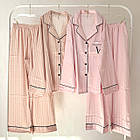 Жіночі шовкові піжами №V001 Пудра, фото 10