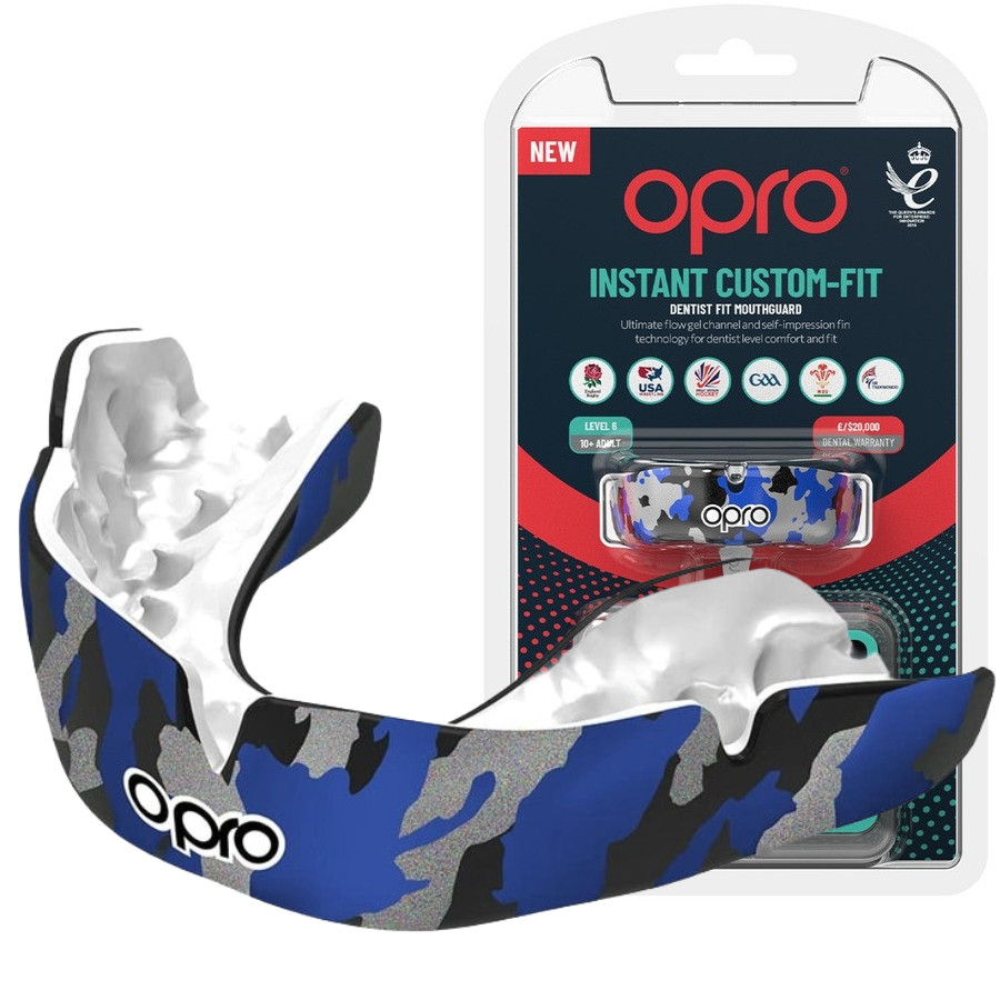 Капа OPRO Instant Eyes доросла (вік 11+) Black/Blue (art.102523001)