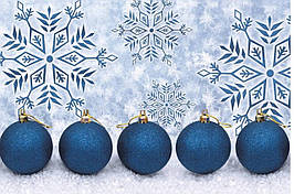 Пакет для подарунка великий горизонтальний "Сніжинки" 36х22 см