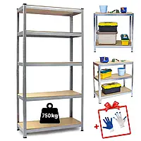 Стелаж металевий 150х70х30см Siker GoodTool G7030 5 полиць