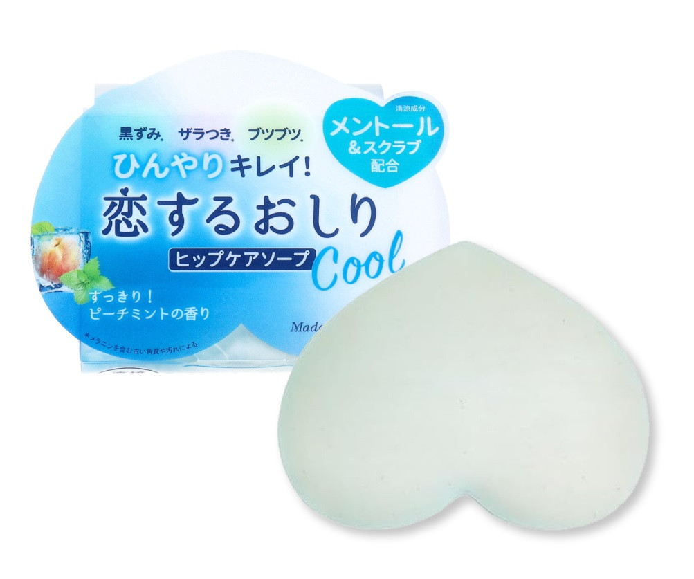 Pelican Koi Suru Oshiri Love Butt Cool Освіжаюче мило-скраб для сідниць і стегон, персикова м'ята, 80 г, фото 1