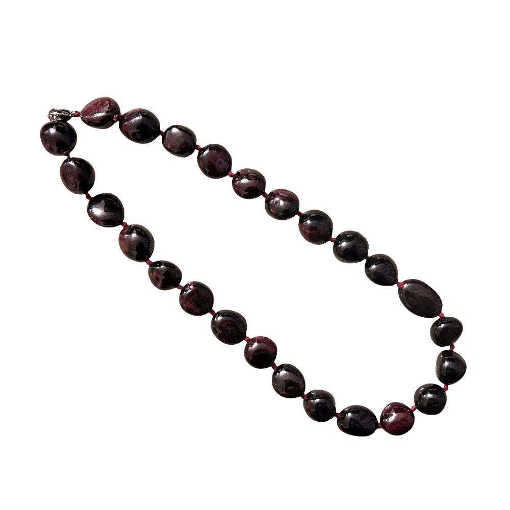 Намисто з граната довжина 49 см розмір ланки 15-20 мм, фото 1