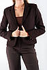 Піджак класичний укорочений коричневий 41494 (2000000154428), фото 2
