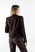 Піджак класичний укорочений коричневий 41494 (2000000154428), фото 3