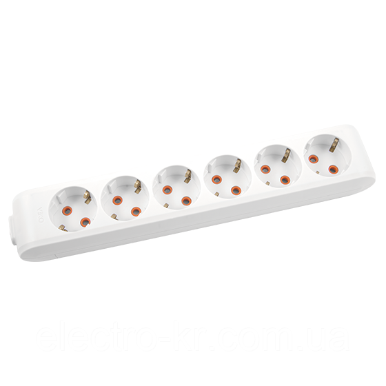 Колодка на 6 гнізд з заземленням VIKO by Panasonic Multi-let