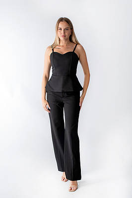 Корсет бюстьє на бретелях чорний 13003 (2000000154879)