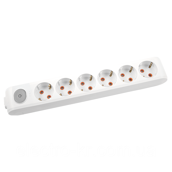 Колодка на 6 гнізд з заземленням та вимикачем VIKO by Panasonic Multi-let