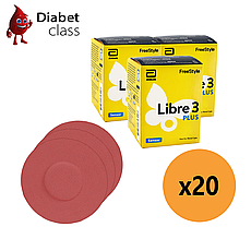 Сенсор FreeStyle Libre 3 Plus (Фристайл Лібре 3 Плюс) 20 уп. і 20 кольорових тейпів у комплекті