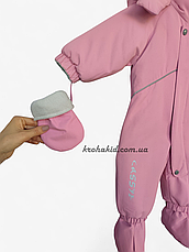 Зимовий непромокаючий дитячий термо комбінезон Lassie з топіками і рукавичками розмір 62 68 74 80 мембрана, фото 3