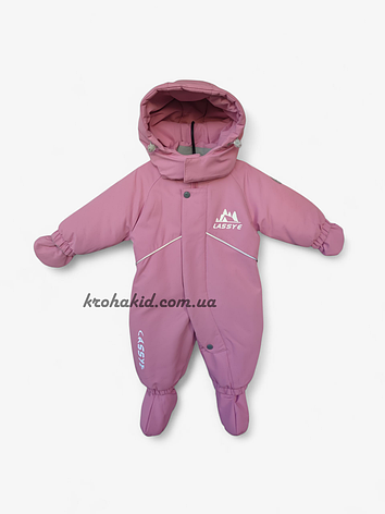Зимовий непромокаючий дитячий термо комбінезон Lassie з топіками і рукавичками розмір 62 68 74 80 мембрана, фото 1