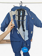 Зимовий непромокаючий дитячий термо комбінезон Lassie з топіками і рукавичками розмір 62 68 74 80 мембрана, фото 4