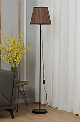 Торшер з абажуром коричневий 155см