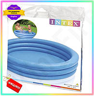 KI Дитячий надувний басейн Intex GET ONE круглий 3 кільця для купання від 3 років різнокольоровий ПВХ басейн FIR41_R