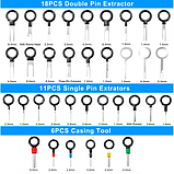 Набір із 86 шт. інструментів і знімачів для швидкого ремонту електропроводини, безпечного витягання контактів, фото 5