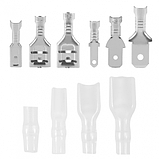 Набір наконечників 270 штук обтискання дротів і кабелів мама-тато 2.8/4.8/6.3 мм із ізоляцією в кейсі срібло, фото 3