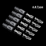 Набір наконечників 270 штук обтискання дротів і кабелів мама-тато 2.8/4.8/6.3 мм із ізоляцією в кейсі срібло, фото 5