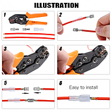 Набір наконечників 270 штук обтискання дротів і кабелів мама-тато 2.8/4.8/6.3 мм із ізоляцією в кейсі срібло, фото 9