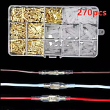 Набір наконечників 270 штук обтискання дротів і кабелів мама-тато 2.8/4.8/6.3 мм із ізоляцією в пластиковому кейсі, фото 4