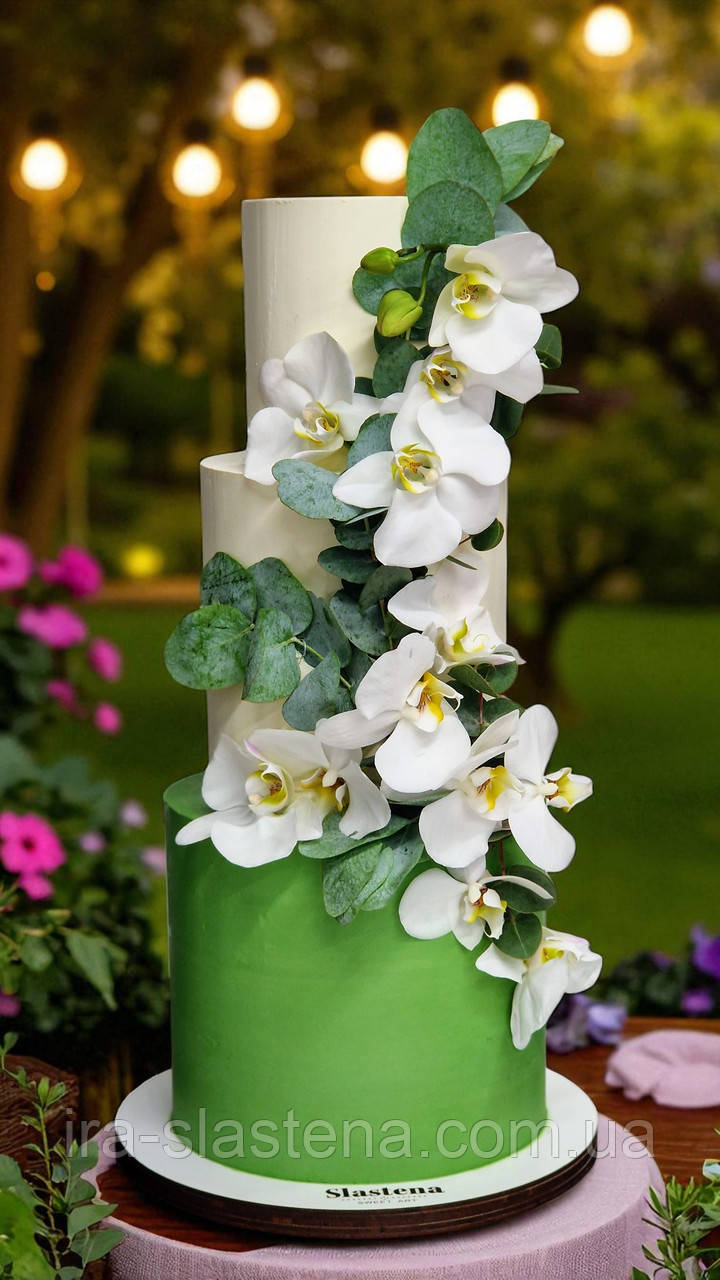 Найкращий весільний торт в Києві в зеленому кольорі, фото 1