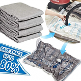 Набір вакуумних пакетів із 10 штук 80 х 100 см із клапаном для захисту одягу, костюмів, іграшок від пилу, вологи, фото 8