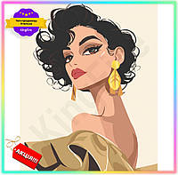 KI Картина за номерами Томний GET ONE погляд 40х50 см для творчості та розвитку дітей антистресовий живопис FIR41_R