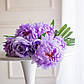 Букет композиція з штучних хризантем і троянд | В-60 см |9 гілок| виробник-Польща, фото 6