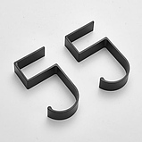 Підвісний гачок тримач — органайзер 10х 4.8 см для сумки, рюкзака, навушників металевий на стіл чорний, фото 8