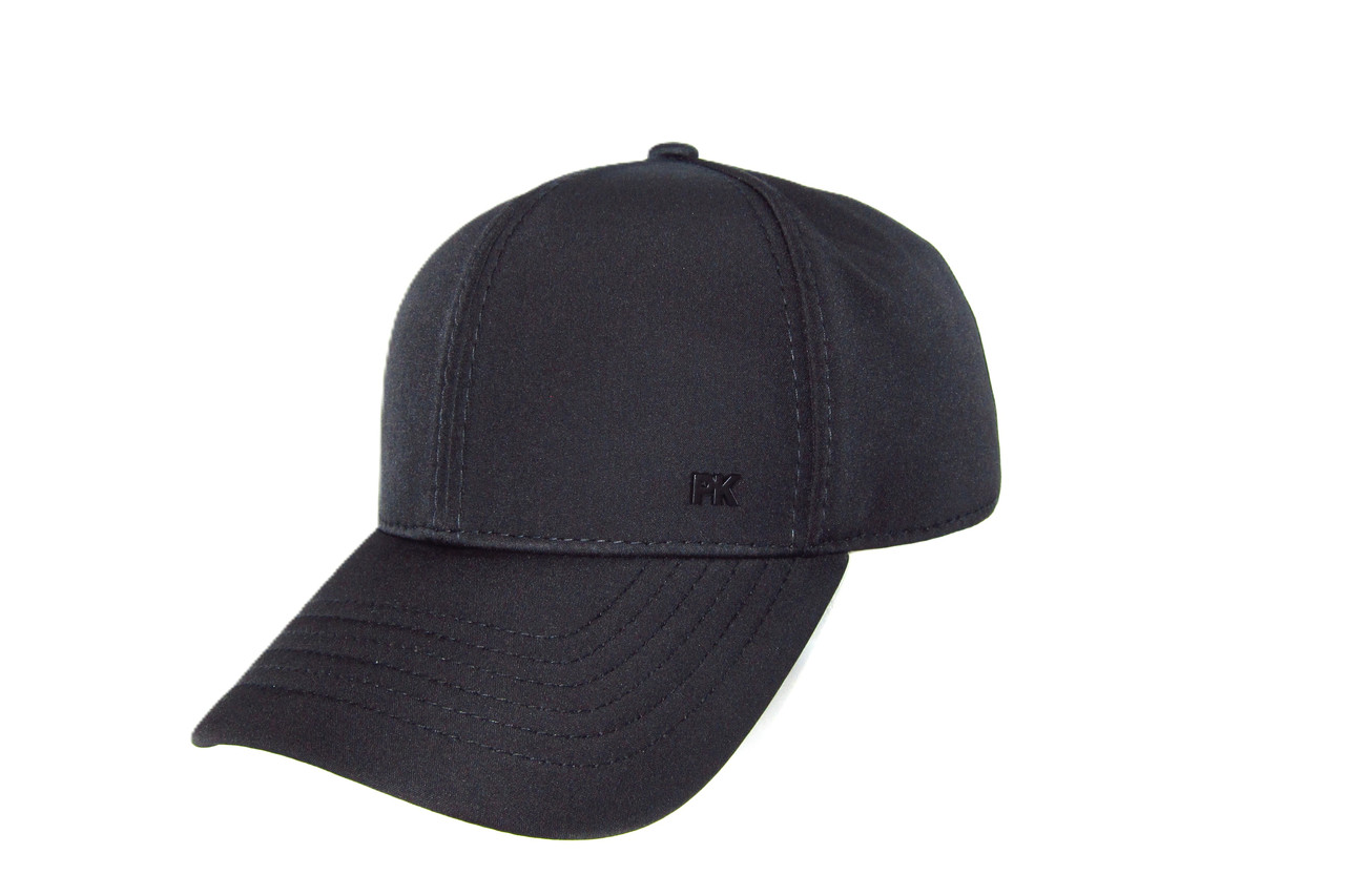 Кепка бейсболка чорна осіння із софтшелу-плащівка на флісі з вушками  91016