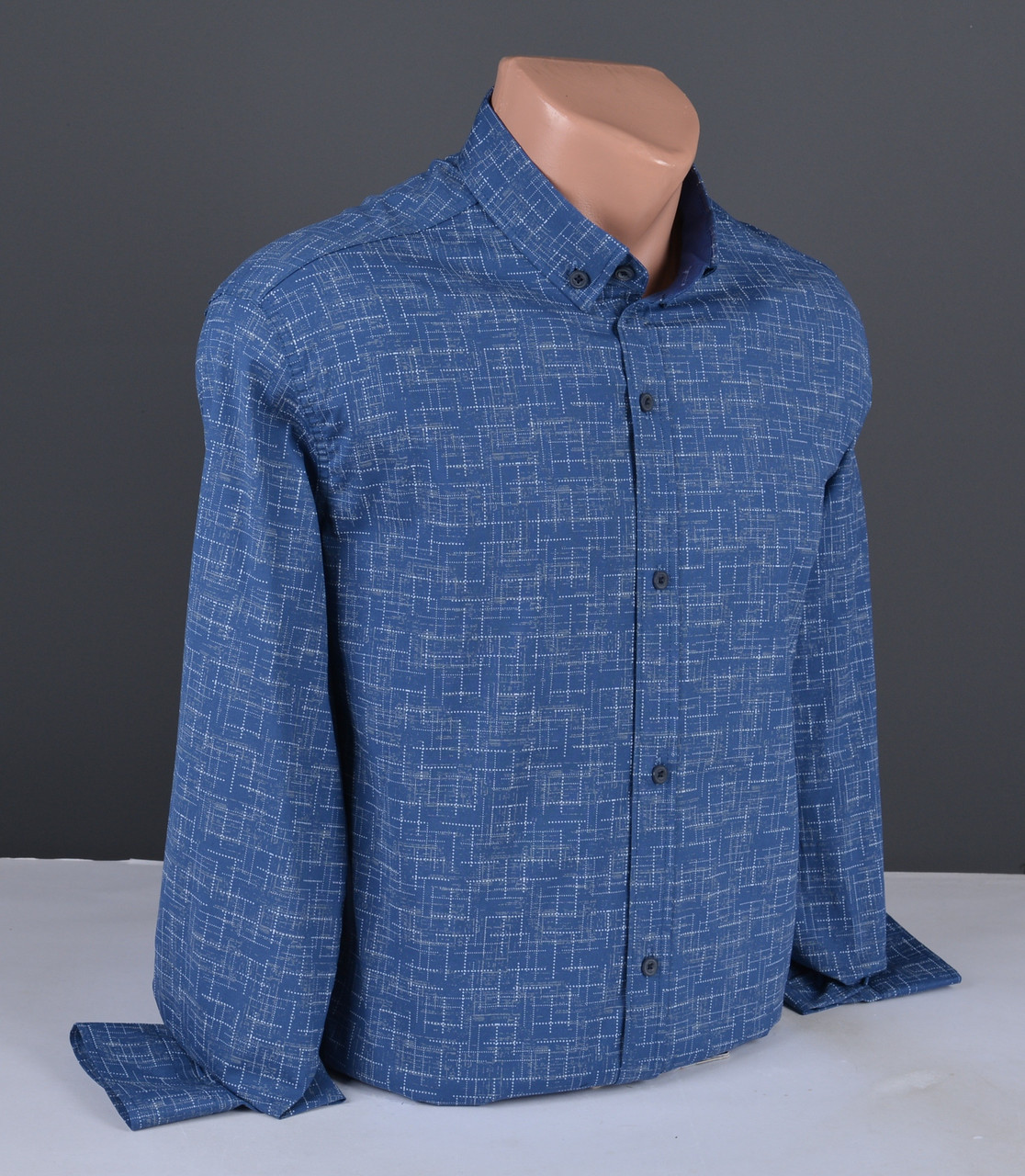 Чоловіча сорочка G-port із візерунком синя Туреччина 1185, фото 1