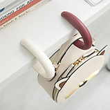 Підвісний гачок тримач — органайзер 11 x 8.5 см для сумки, рюкзака, навушників пластиковий на стіл у шафу, фото 5