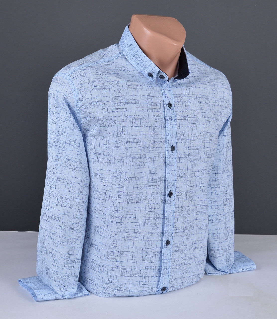 Чоловіча сорочка G-port із візерунком блакитна Туреччина 1186, фото 1