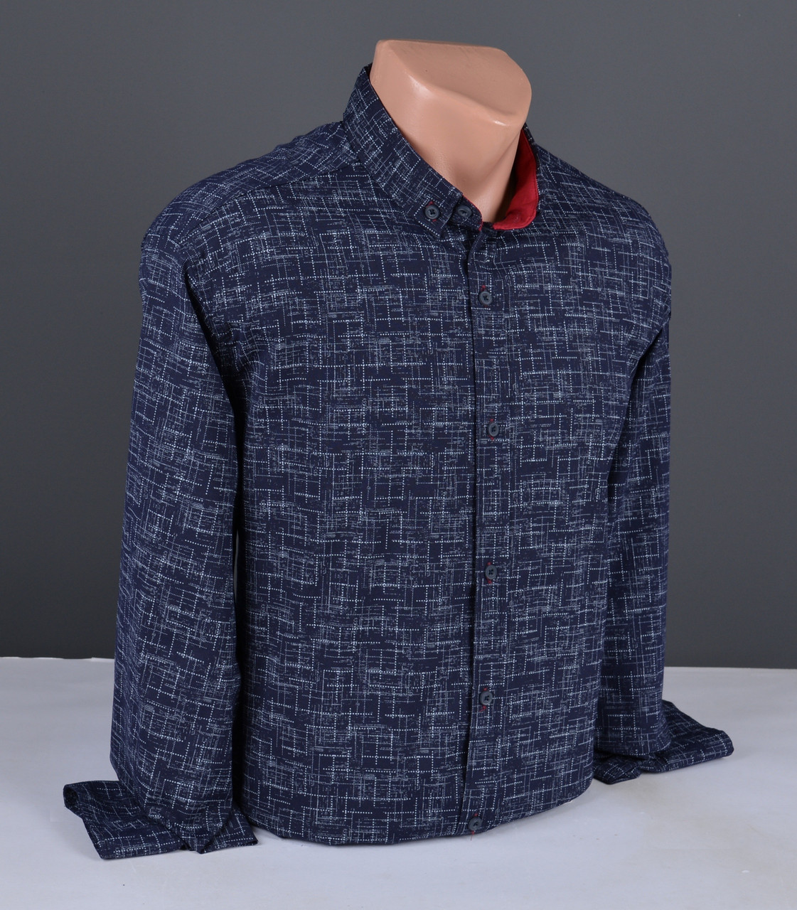 Чоловіча сорочка G-port із візерунком темно-синя Туреччина 1187, фото 1