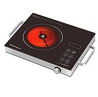 Плита одноконфоркова електрична кухонна Grunhelm GIR-811 інфрачервона 2000 Вт Чорна bam