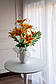 Букет композиція з штучних лілій жовтогарячий з гілочками , 3D | В-65 см |9 гілок| виробник-Польща, фото 2