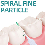 Набір зубочисток силіконових 200 штук зубні йоржики інструмент для гігієни порожнини рота у футлярі зелений, фото 5