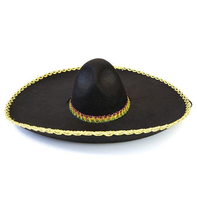 Сомбреро чорне з золотом (фетр), фото 1