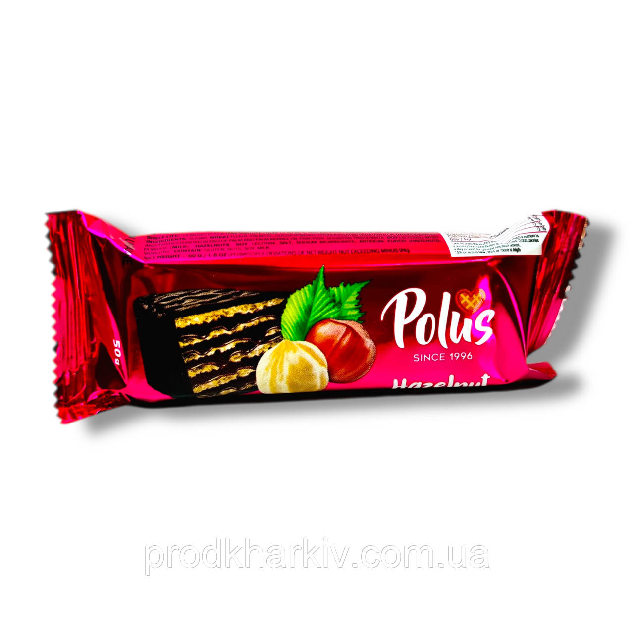 Батончик шоколадно вафельний Polus Фундук 50г