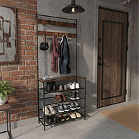 Вішалка для одягу з полицею для взуття